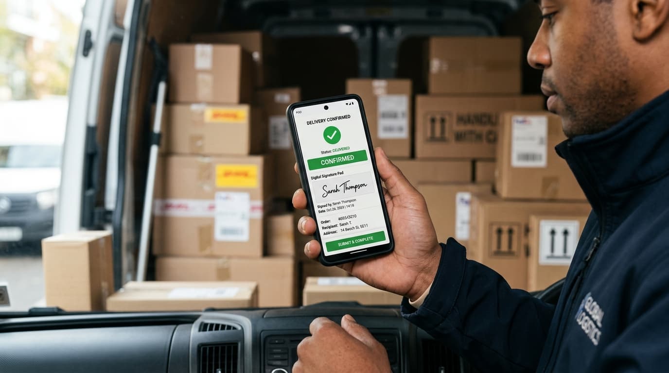 Driver using ePOD application