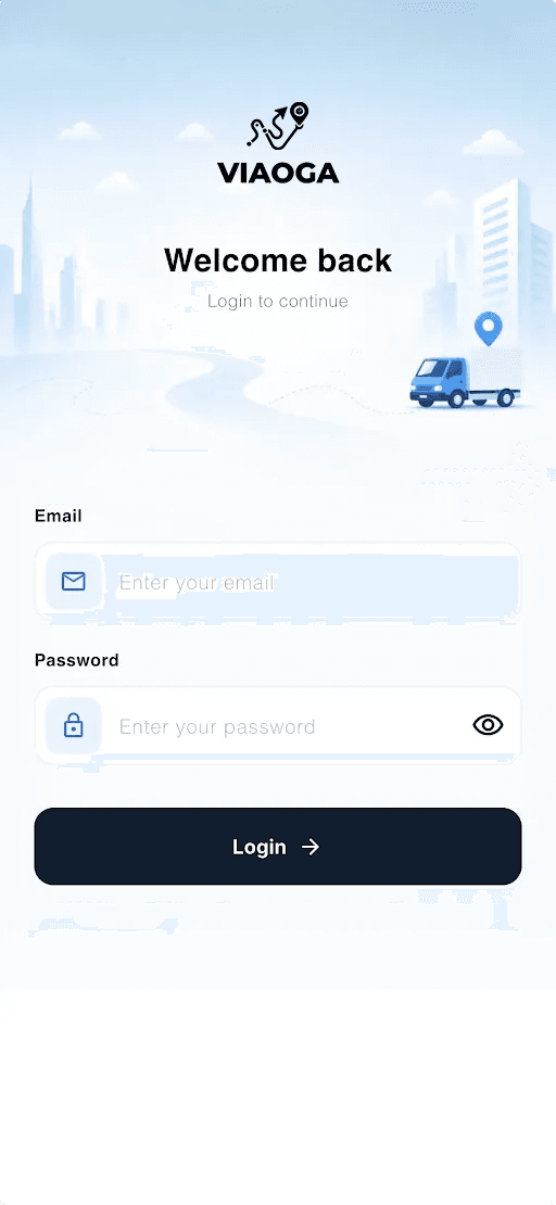 VIAOGA Driver Login